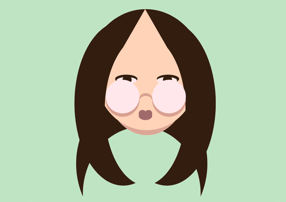 HTML and CSS animated self-portrait designed and coded by Linh Huynh